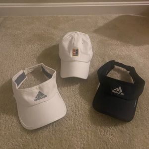 Nike/Adidas Hat Visor Bundle White Black